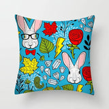 Easter Watercolor Bunny Pillowcase for Home and Office