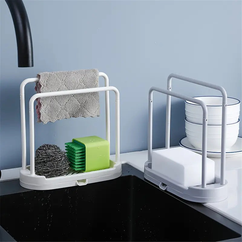 Double Row Kitchen Countertop Storage Rack (1pc)