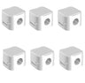 Data Cable Organizer 6 Pcs 0.9 Inch x 0.9 Inch White Plastic Cord Holder Clips Wire Keeper for Desk Chair Computer and Car Cable Storage (White)