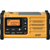 Sangean MMR-88 AM/FM/Weather Alert Emergency Rechargeable Radio. Solar/Hand Crank/USB/Flashlight Siren Smartphone Charger Yellow