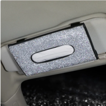 Crystal Car Visor Tissue Box