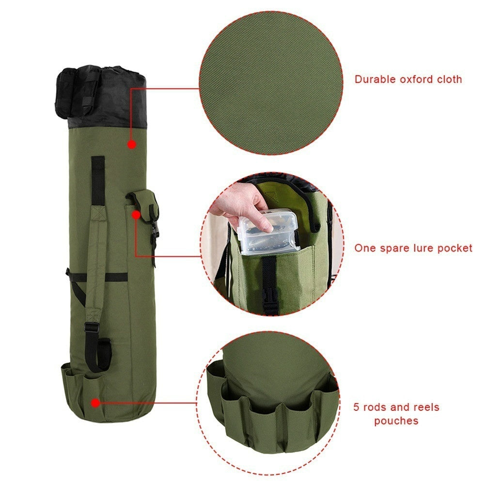 Outdoor Fishing Rod Storage Bag - Waterproof Canvas
