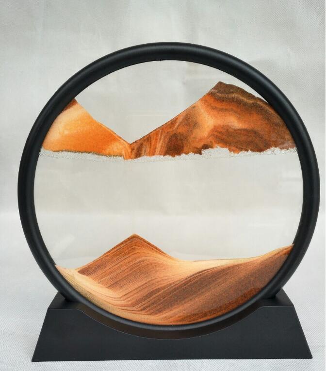 Sand Art with Round Moon Design for Home Decor