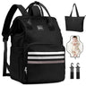 Diaper Bag Backpack Multifunction Large Travel Diaper Bag with Changing Pad for Moms Dads Maternity Baby Changing Bags Waterproof Unisex Baby Bag with Changing PadTote Bag Stroller Straps Black
