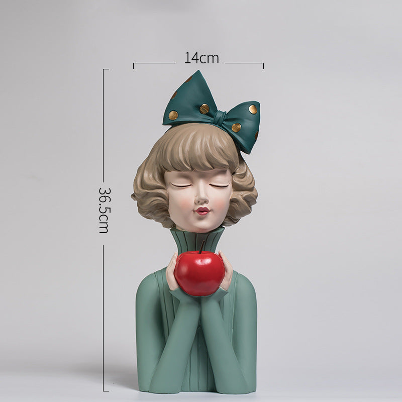 Cute Resin Bubble Girl Statue for Home Decor