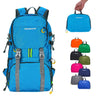 WEREWOLVES Lightweight Waterproof Foldable Small Backpack - Water Resistant Hiking Daypack for Outdoor Camping Travel (20L Light Blue)