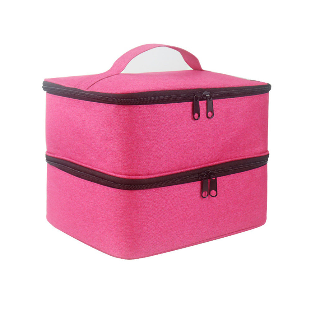 Portable Nail Polish Organizer with Dual Compartments
