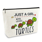 Turtle Makeup Bags for Women Cute Turtle Gifts for Girls Small Travel Cosmetic Bag Zipper Pouch for Teens Daughter Sister Bestie Funny Turtle Lover Stuff Birthday Christmas Decorations for Mom