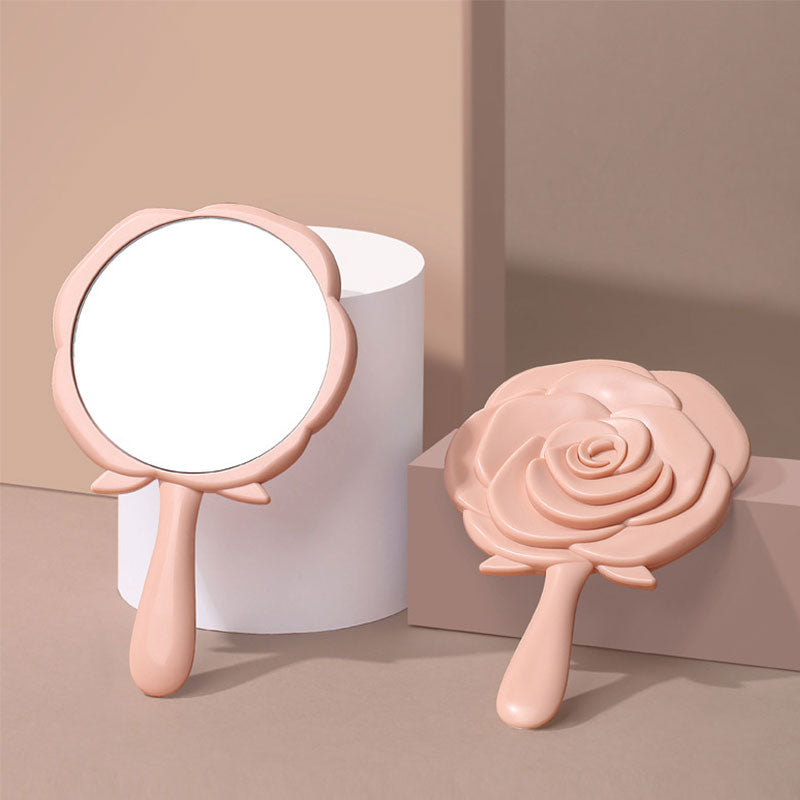 Mini Rose Flower Makeup Mirror for Students