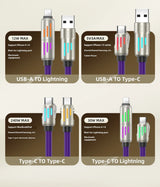 Car Multifunction 240W Four-in-one Data Cable