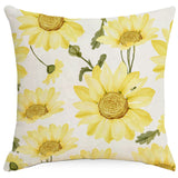 Summer Flowers Printed Throw Pillow Cover for Home Decor