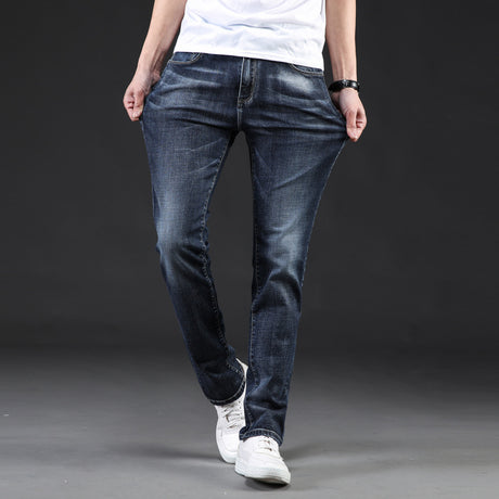Men's Straight Slim Waist Jeans for Spring and Autumn