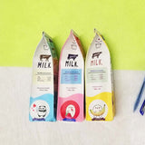 Cartoon Milk Box Pencil Case - Simple Stationery Pouch
