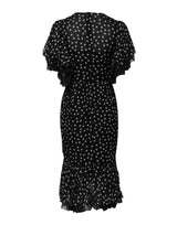 Dolce & Gabbana Black White Lace Polka Dot Chiffon Dress