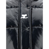 Courrèges Black Viscose Full-Length Jacket