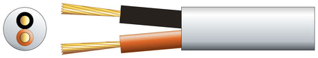 Mercury Speaker Cable Double Insulated 2x1.15mm White 100m 801.817UK