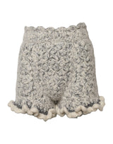 Dolce & Gabbana Metallic Bouclé Knit Cashmere Ruffled Shorts