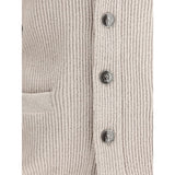 Brunello Cucinelli Beige Cotton Cardigan