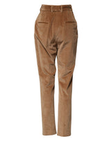 Dolce & Gabbana Brown Cotton Corduroy Tapered Pants