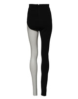 Dolce & Gabbana Black Wool High Waist Single Leg Pants