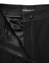 Dolce & Gabbana Black Wool High Waist Skinny Pants