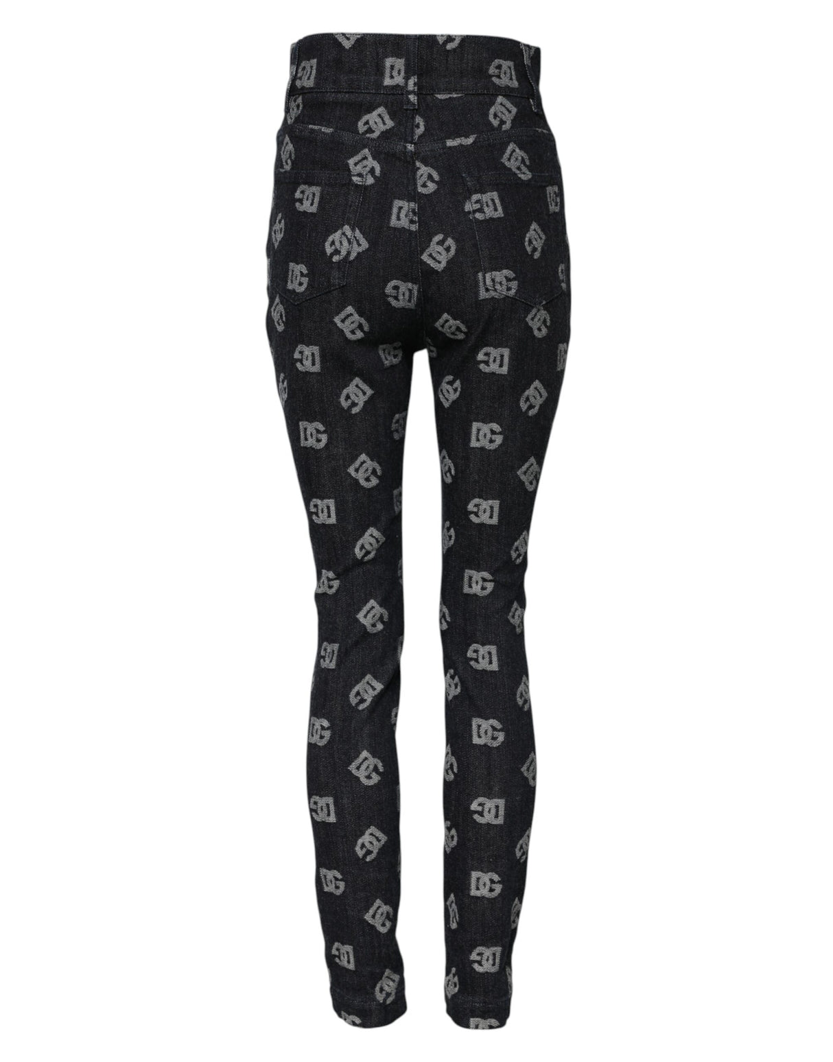 Dolce & Gabbana Black DG Logo High Waist Skinny Denim Jeans