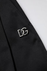 Dolce & Gabbana Black Cotton HighWaist Wide Leg Pants