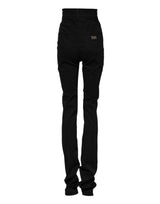 Dolce & Gabbana Black Cotton High Waist Skinny Denim Jeans