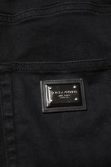 Dolce & Gabbana Black Cotton High Waist Skinny Denim Jeans