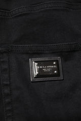 Dolce & Gabbana Black Cotton High Waist Skinny Denim Jeans