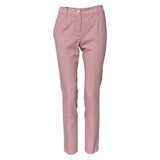 Dolce & Gabbana Pink Wool High Waist Tapered Pants