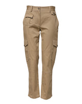 Dolce & Gabbana Beige Mid Waist Cargo Tapered Pants