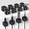 12 Pack Cable Clips Cord Organizer Cord Holder for Nightstand Magnetic Cord Organizer Strong Adhesive Charging Cable Keeper Clip Holder
