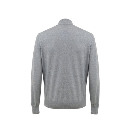 Gran Sasso Gray Cotton Cardigan