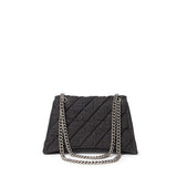 Balenciaga Black Fabric And Leather Shoulder Bag
