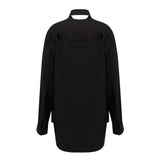 Balenciaga Black Cotton Long Dress