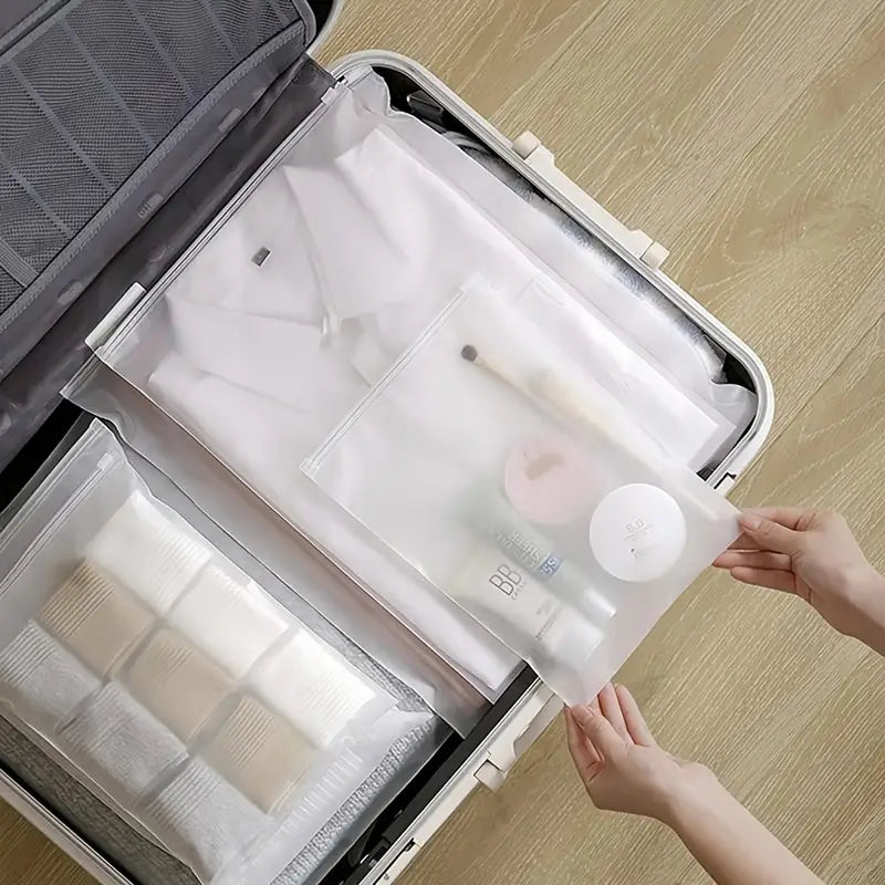 10-Piece Transparent Zip Lock Travel Storage Bags
