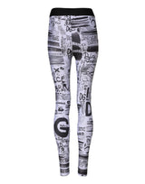 Dolce & Gabbana White Graphic HighWaist Skinny Leggings Pants