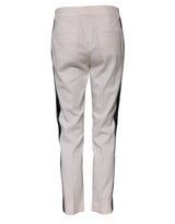 Dolce & Gabbana White Wool Mid Waist Tapered Trouser Pants
