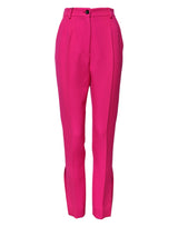 Dolce & Gabbana Fuchsia Pink HighWaist Tapered Trouser Pants