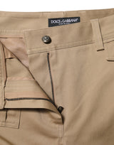 Dolce & Gabbana Beige Mid Waist Cargo Tapered Pants