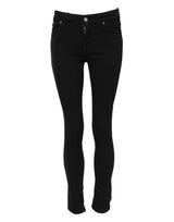 Dolce & Gabbana Black Cotton Skinny Mid Waist Denim Jeans