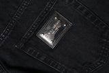 Dolce & Gabbana Black Cotton Tattered Mid Waist Denim Jeans