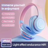 Premium Wireless Stereo Headphones with LED Lights