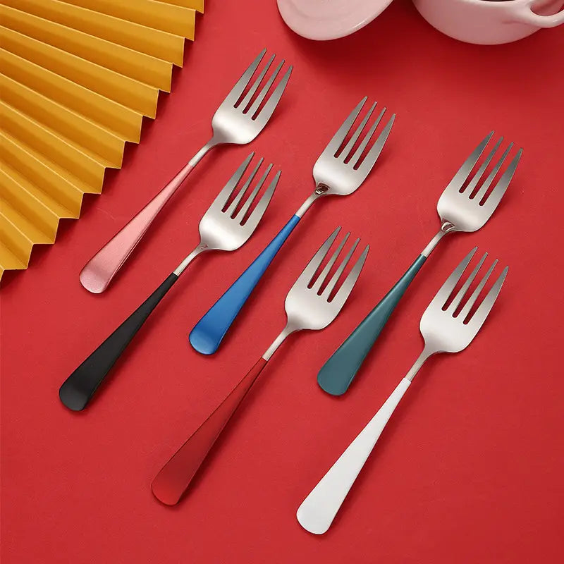 5pcs Stainless Steel Fork Set for Home and Restaurant
