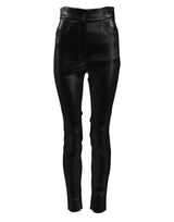 Dolce & Gabbana Black Cotton Stretch Lurex Thread Skinny Pants