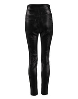 Dolce & Gabbana Black Cotton Stretch Lurex Thread Skinny Pants