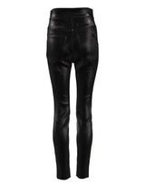 Dolce & Gabbana Black Cotton Stretch Lurex Thread Skinny Pants
