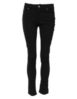 Dolce & Gabbana Black Cotton Skinny Mid Waist Denim Jeans