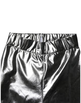 Dolce & Gabbana Metallic Silver Polyester Slim Fit Leggings Pants